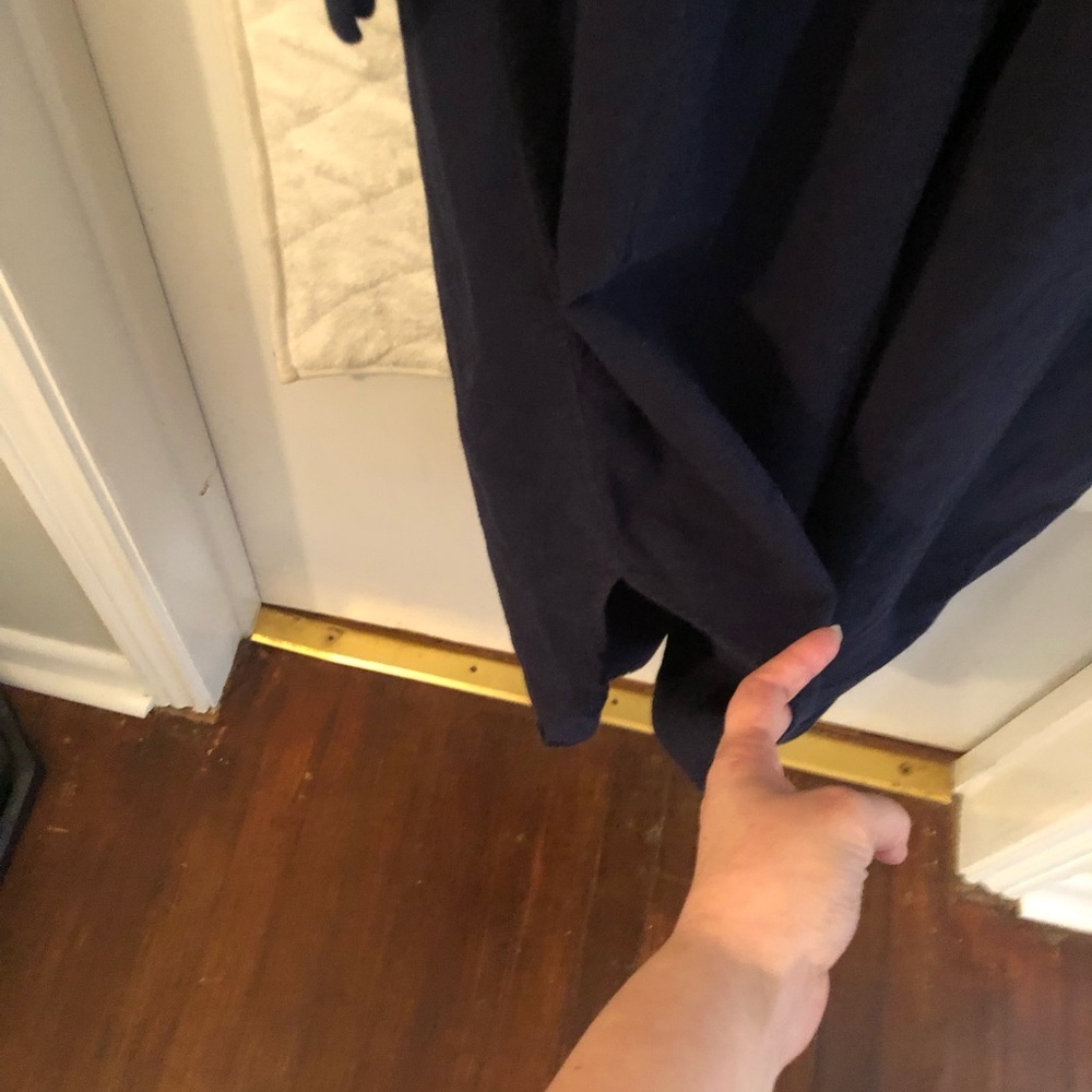 Vintage Christian Dior Plaid and Navy Sleep Shirt Gown - Picture 6 of 9